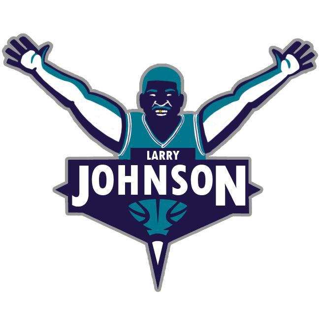 Charlotte Hornets Larry Johnson Logo iron on transfers